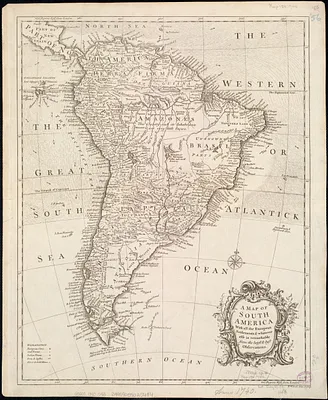 A map of South America with all the European settlements & whatever else is remarkable, from the latest & best observations