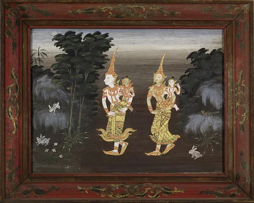 Vessantara Jataka, Chapter 4: Vessantara, Maddi, Jali, and Kanha Enter the Forest