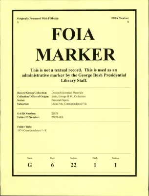 1974 Correspondence I - K