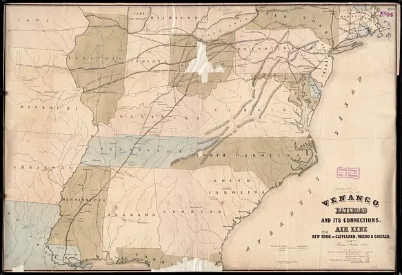 Venango railroad and its connections, air line from New York to Cleveland, Toledo & Chicago