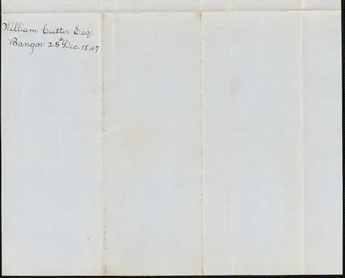 William Cutter to George Coffin, 25 December 1847