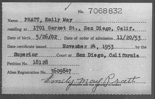Pratt, Emily May - 1953