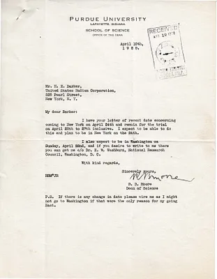 Letters Received to H.H. Barker, April 10, 1928