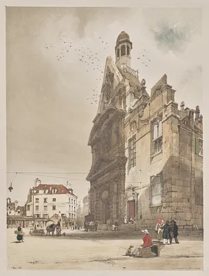 Picturesque Architecture in Paris, Ghent, Antwerp, Rouen:  St. Etienne du Mont, Paris