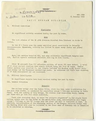 Memorandum, Daily Korean Bulletin