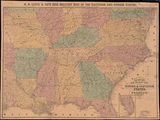 Lloyd's new military map of the border & southern states
