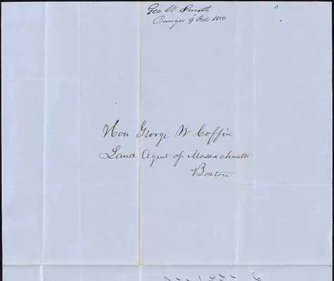 George W. Smith to George Coffin, 9 October 1850