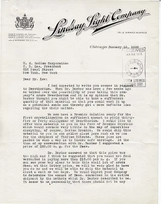 Letters Received to C.B. Lee, January 10, 1928