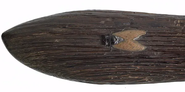 Dagger (aikuchi) - Baton-like wood saya with snake, slug, frog (includes 51.1222.1)