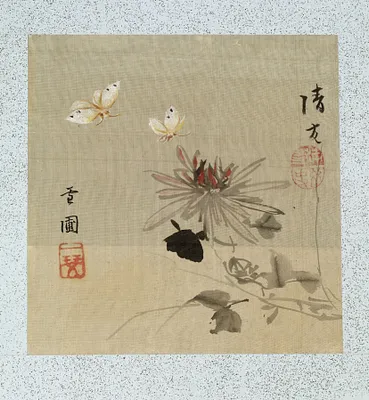 Leaf from Album Depicting Birds, Flowers, Landscapes, and Flower Pots