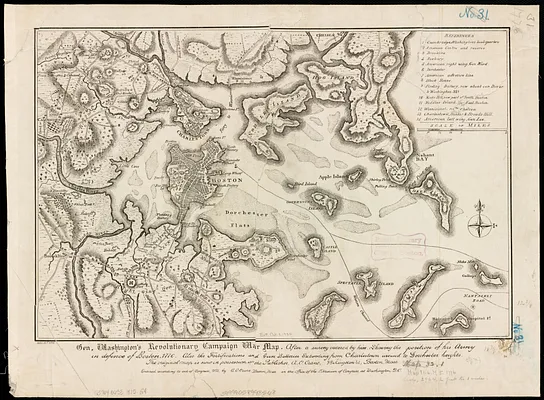Gen. Washington's Revolutionary campaign war map