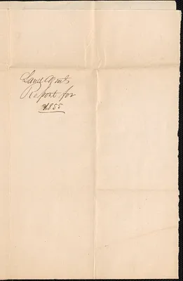 Copy of Annual Printed Report of the Land Office by Willard A. Harrington to Governor Henry J. Gardner , 9 January 1856