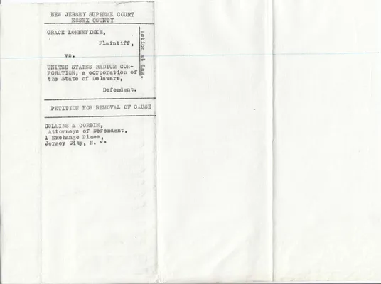Deposition, February , 1933