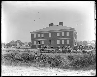 Talbot School during construction