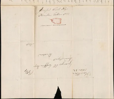 Samuel Cook to George Coffin, 21 March 1833