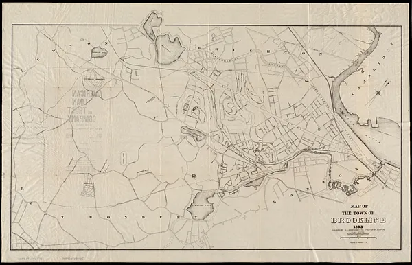 Map of the town of Brookline