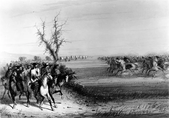 Threatened Attack- Approach of a Large Body of Indians