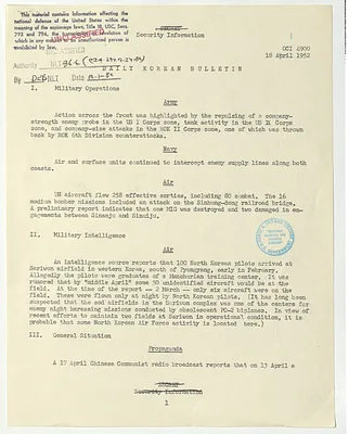 Memorandum, Daily Korean Bulletin