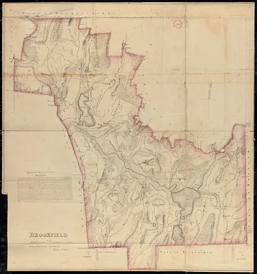 Plan of Brookfield made by Herman Stebbins dated 1830
