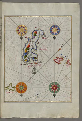 Map of the Island of Amorgos in the Southeastern Aegean Sea
