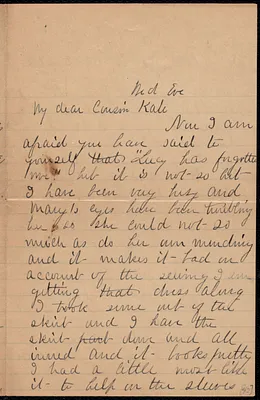 Undated notes found with Aspinwall letters