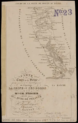Carte du cours de la Seine pour servir à l'intelligence de l'ouvrage la Seine et ses bords