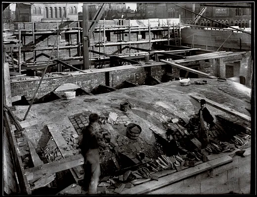 Construction of vault under delivery room floor
