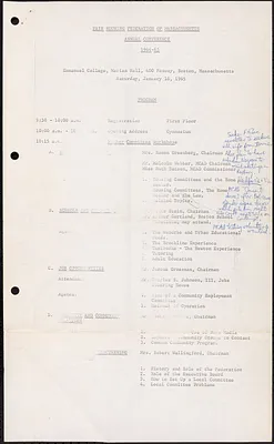 Fair Housing Federation of Massachusetts Annual Conference 1964-1965 program