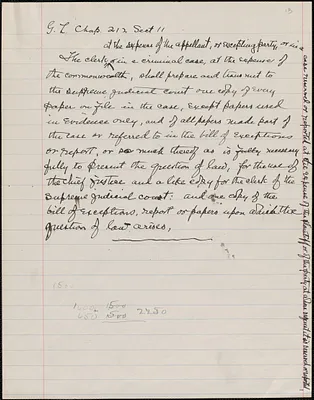 Supplementary Motions for a New Trial - Fifth Motion: Hamilton, handwritten notes from hearings