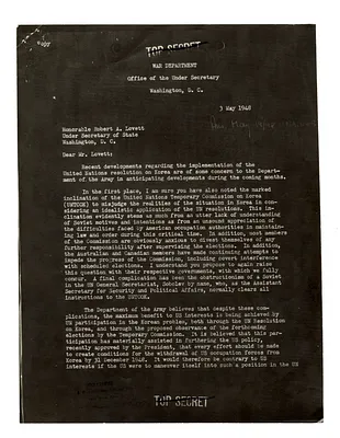 Letter from William H. Draper, Jr. to Robert Lovett