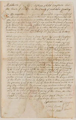 County tax warrant to Joshua Child