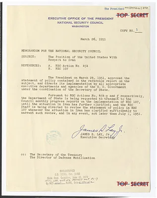 Memorandum from James S. Lay, Jr. to the National Security Council