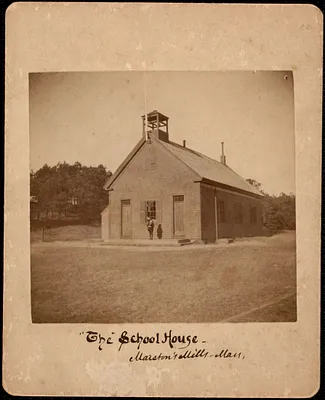 One-room Marstons Mills Schoolhouse, completed in 1851 on land near where the current Mills Restaurant stands