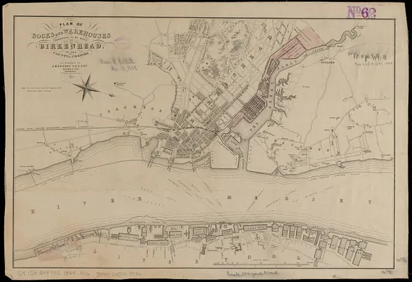 Plan of docks and warehouses proposed to be made at Birkenhead, in the County of Chester