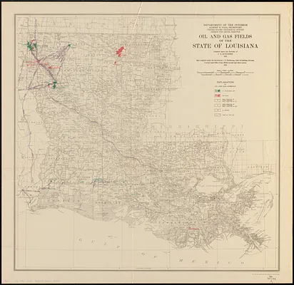 Oil and gas fields of the state of Louisiana