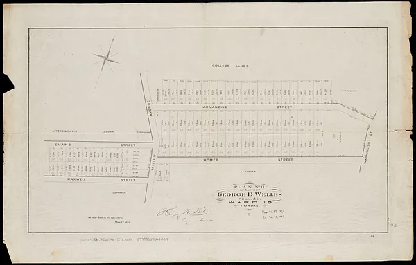 Plan no II of land of George D. Welles situated in ward 16 Boston
