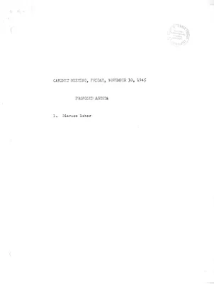Cabinet Meeting Minutes