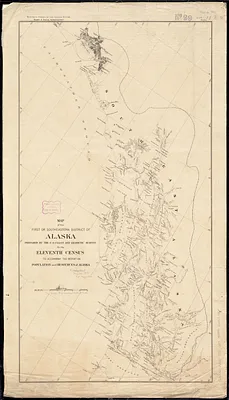 Map of the first or Southeastern district of Alaska