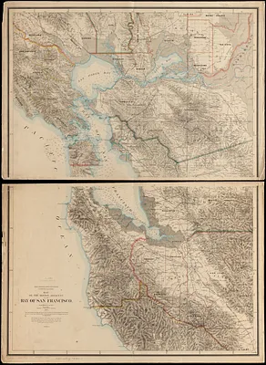 Map of the region adjacent to the bay of San Francisco