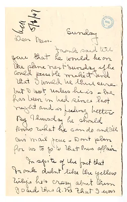 Letter from Natalie Wallace to Bess W. Truman