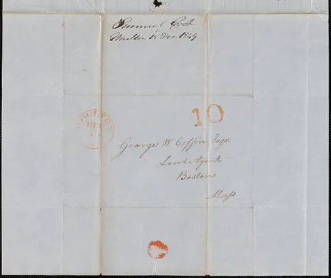 Samuel Cook to George Coffin, 15 December 1849