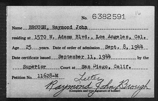 Brough, Raymond John - 1944