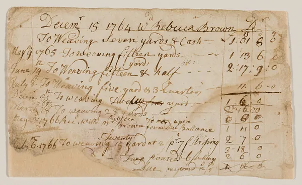Joshua Child account book A