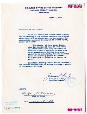 Memorandum from James S. Lay, Jr. to President Harry S. Truman