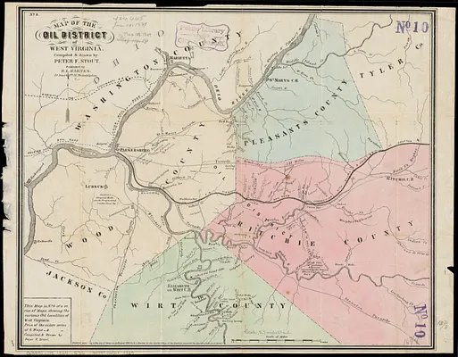 Map of the oil district of West Virginia