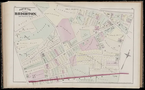 Atlas of Suffolk, county, vol. 7th, late town of Brighton, now ward 19 of Boston, Massachusetts : from actual survey & official records