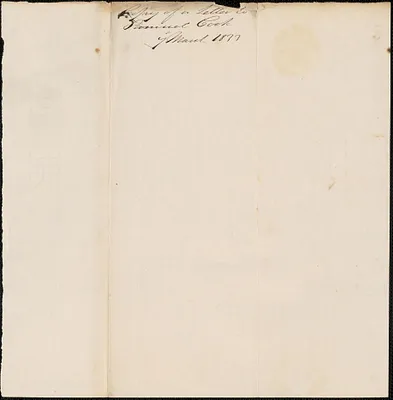 George Coffin to Samuel Cook, 7 March 1833