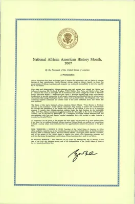National African American History Month, February 2007