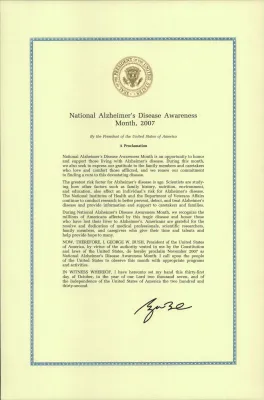 National Alzheimer's Disease Awareness Month, November 2007