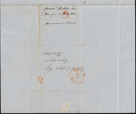 Fred Hobbs to George Coffin, 31 October 1846